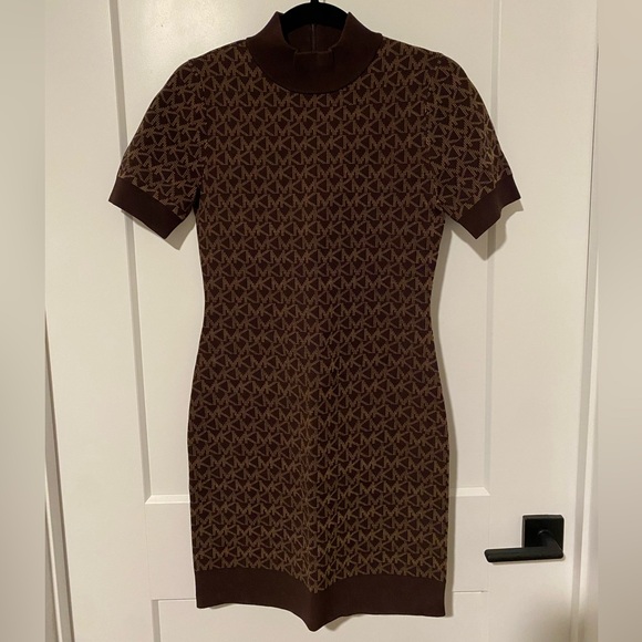 Michael Kors Logo Jacquard Sweater Dress - Picture 2 of 4